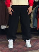  شلوار بگ بالونی مشکی ساده7068