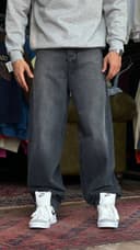 شلوار بگ بالونی دودی تینت سفید روشن