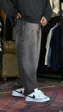 شلوار بگ بالونی طوسی دودی تینت بنفش