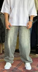 شلوار بگ بالونی طوسی روشن