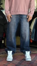 شلوار بگ بالونی سورمه ای تینت صورتی